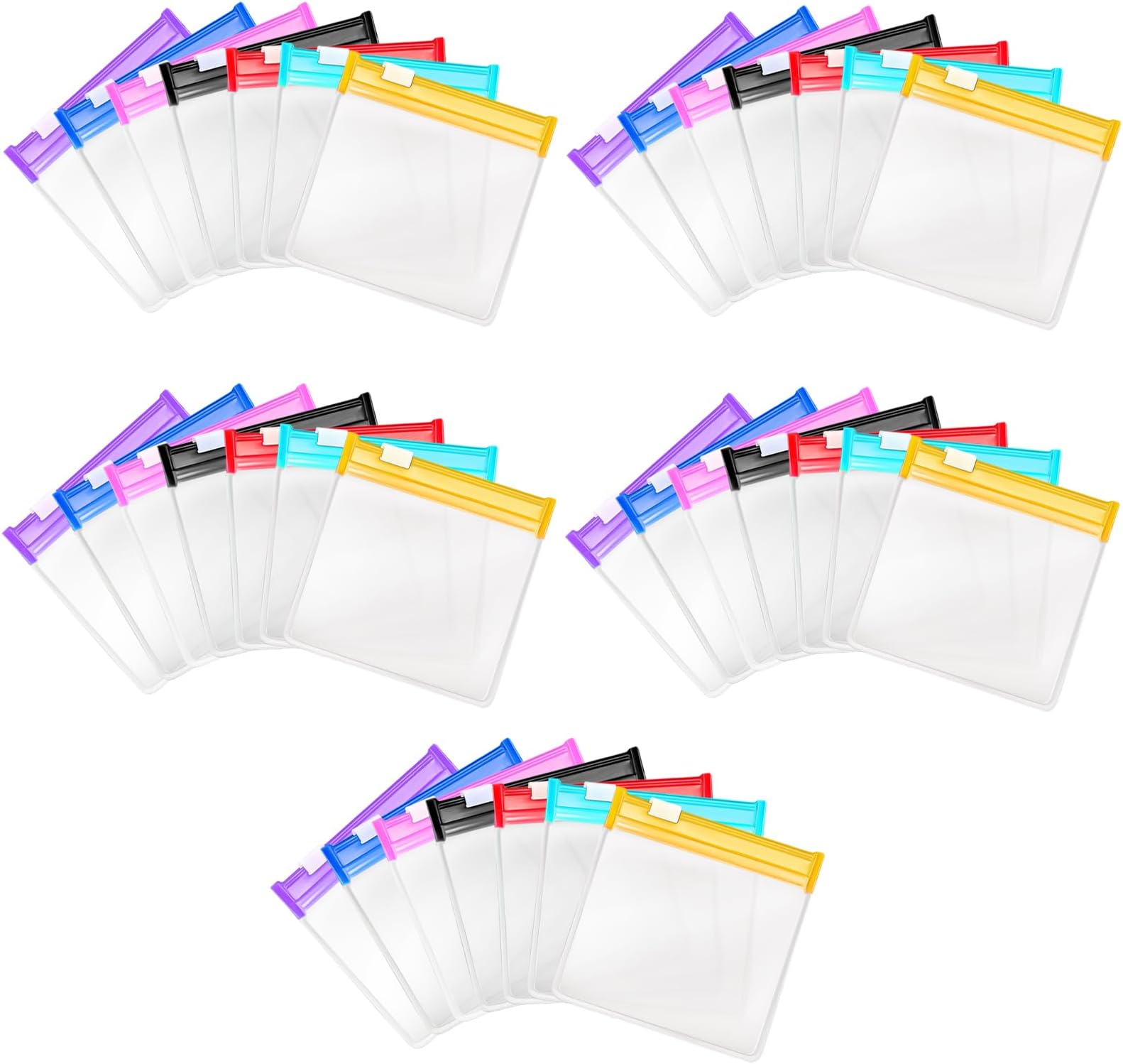 35PCS Pill Pouches for Travel, Pill Bags with Slide Lock, Clear Zippered Self