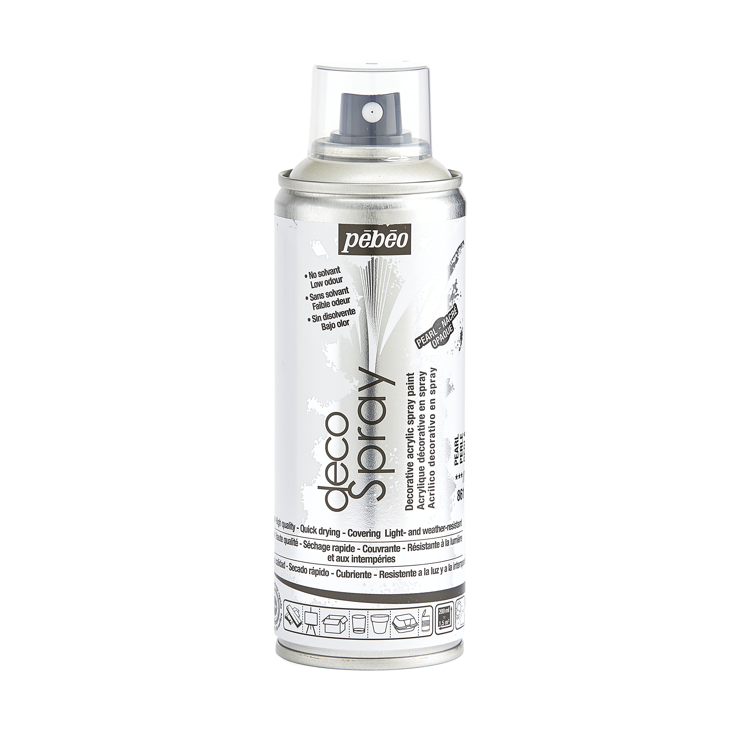 Pebeo Water-Based Acrylic Spray Paint, Deco Spray, 200ml, Pearl Color, NO.861 Pearl