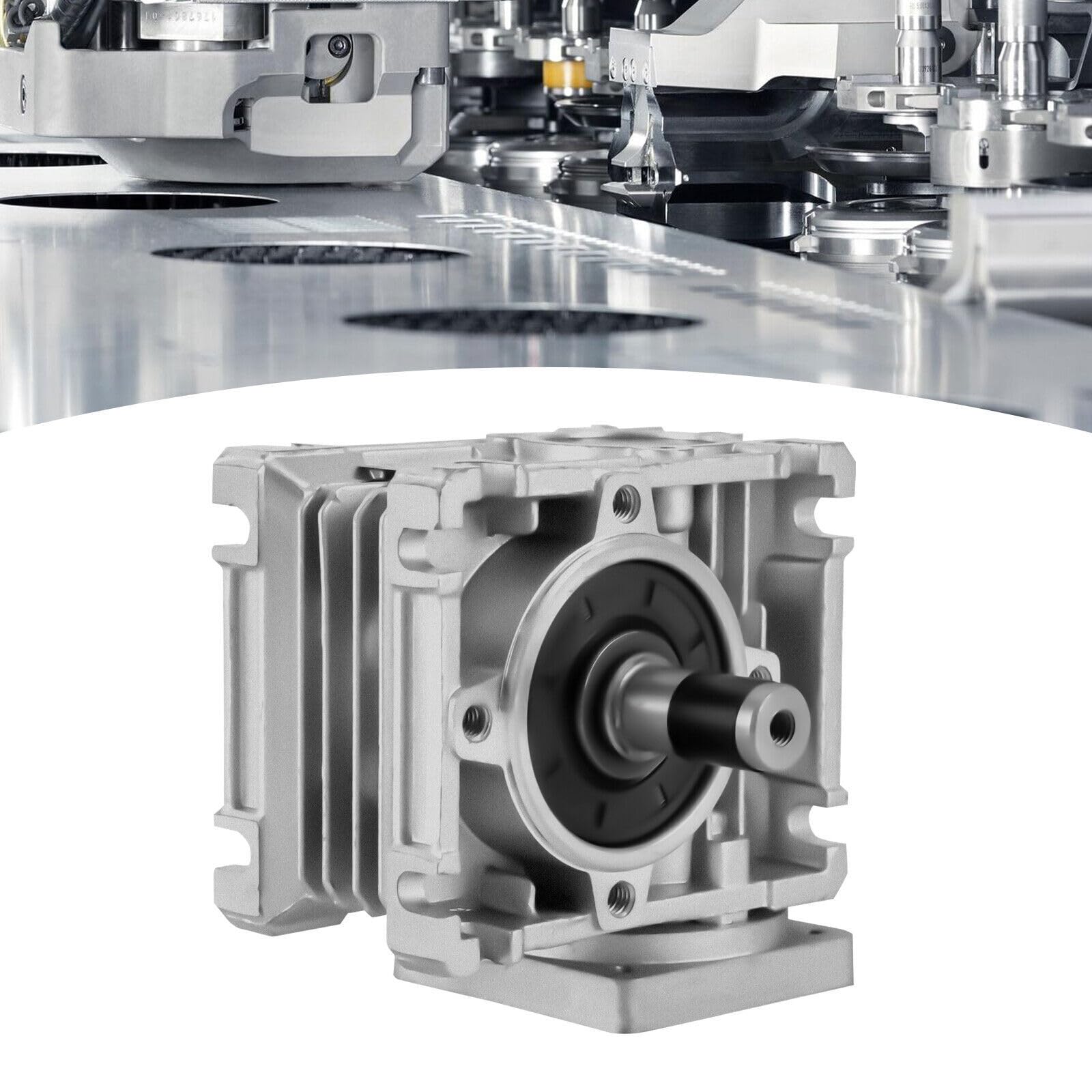 Engranaje helicoidal, engranaje helicoidal de alto torque, Motores Reductores Worm gearboxNMRV030 Worm Gearbox Speed Reducer Ratio 10:1 For Nema23 Stepper 0.06KW~0.18KW