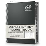 Dunwell Planner Book 2026&comma; 8&period;5x11 Weekly Monthly Planner&comma; Jan to Dec 2026&comma; Large Calendar Book with Laminated Tabs&comma; Bookmark&comma; Free Stickers&comma; Daily Calendar Planner Organizer
