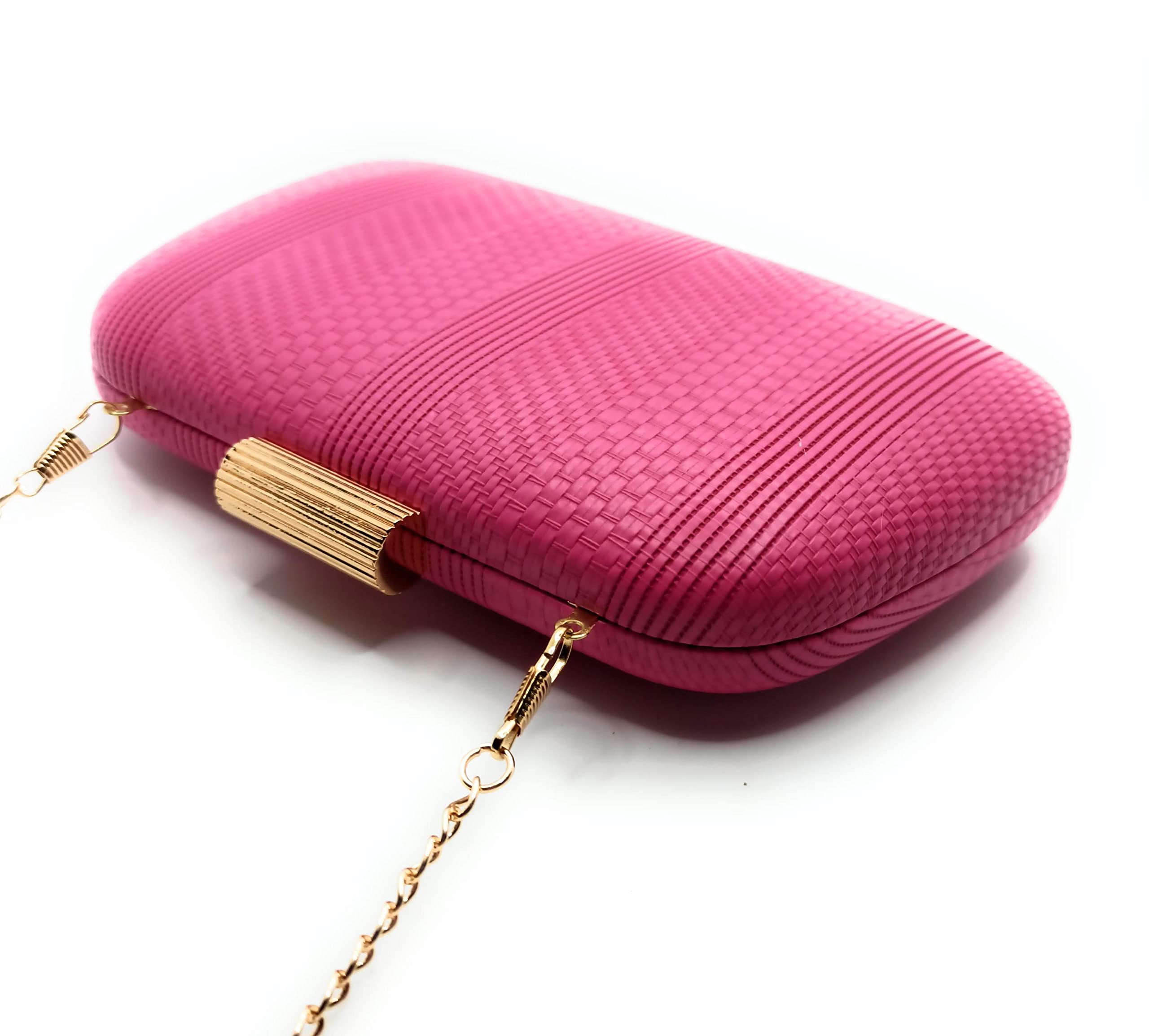 Borsa da festa donna Portafoglio a mano Borsa da festa donna Clutch con chiusura a bocchino e catena dorata a spalla