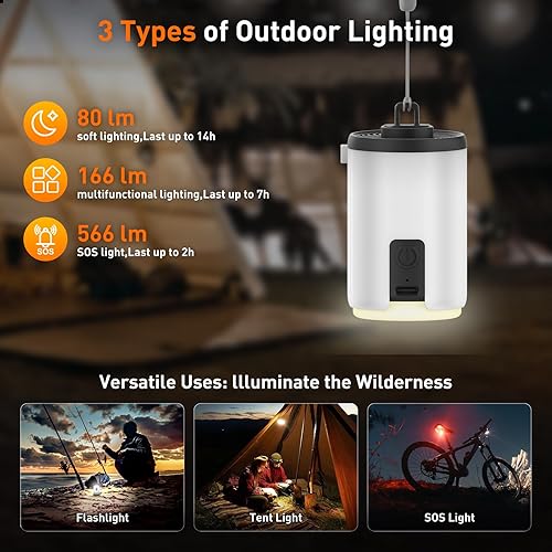 Miniatura 4 de Air Pump for Inflatables, Mini Air Pump with 1600 mAh Battery & Camping Light USB Rechargeable to Quickly Inflate Deflate for Pool Floats, Air