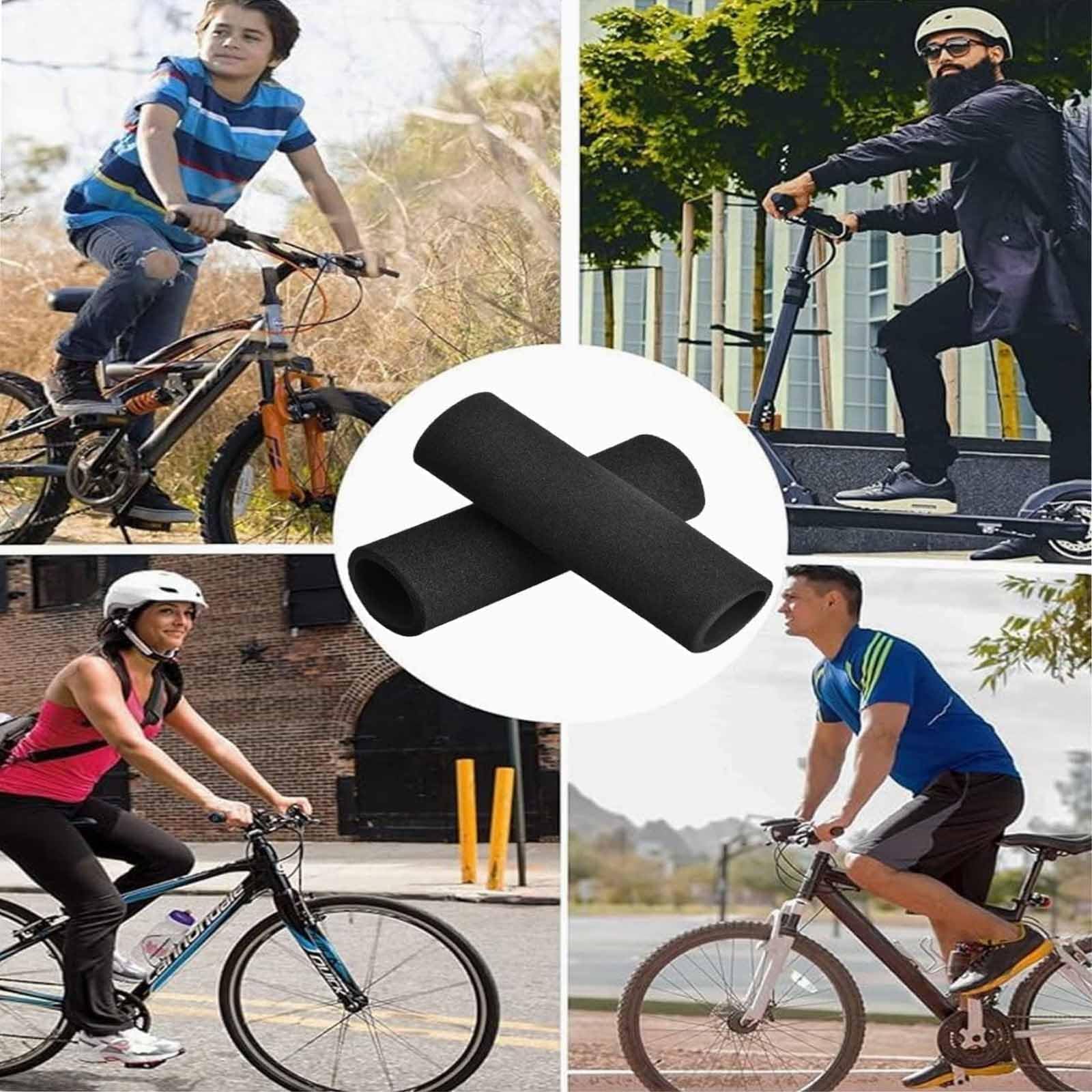 4 Pezzi Copri Manopole in Spugna Universali per Manubrio, Manopole Per Manubrio Moto, Comfort Copertura Antiscivolo Anti-Vibrazione per Moto Bicicletta/Mountain Bike