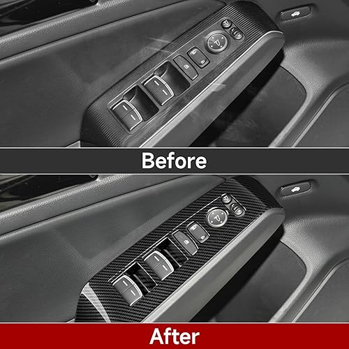 Miniatura 164 de Car Central Armrest Box Cover Decals for 2022 2023 2024 2025 Honda Civic 11th Gen Accessories ABS Carbon Fiber Interior Stickers