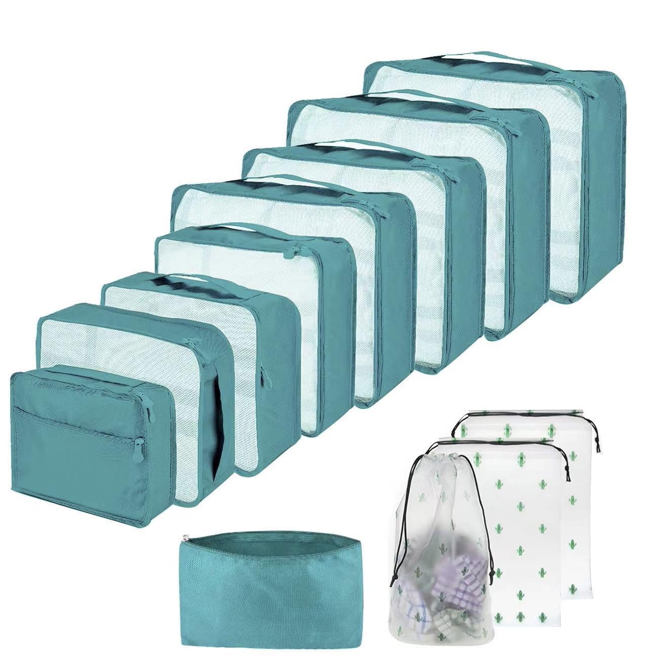 Große Koffer Organizer Set 12-teilig, Wasserdichte Packwürfel, Travel Organizer zum Gepäckpacken, Familienreisen, Aufbewahrung zu Hause
