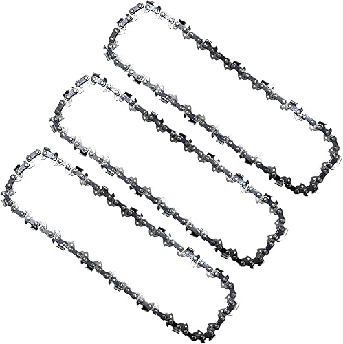 Opuladuo 3 cadenas de motosierra de 8 pulgadas, cadena de repuesto de 8 pulgadas para sierra de poste Black & Decker LPP120, LPP120B y más, 38