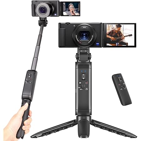 MT-40 Remote Shooting Grip Extendable Vlogging Handle Tripod Camera Selfie Video Recording Accessorries for Sony ZV-1, A7C, A7R IV, RX100 VII, RX100M7, A7 III, A7R III, A7R IV, A9