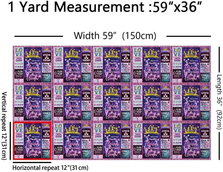 Miniatura 2 de Feelyou The Yard - Tela de tapicería de gimnasia para los amantes de la gimnasia, tela de tapicería para sillas, deportes de gimnasia, animadoras,