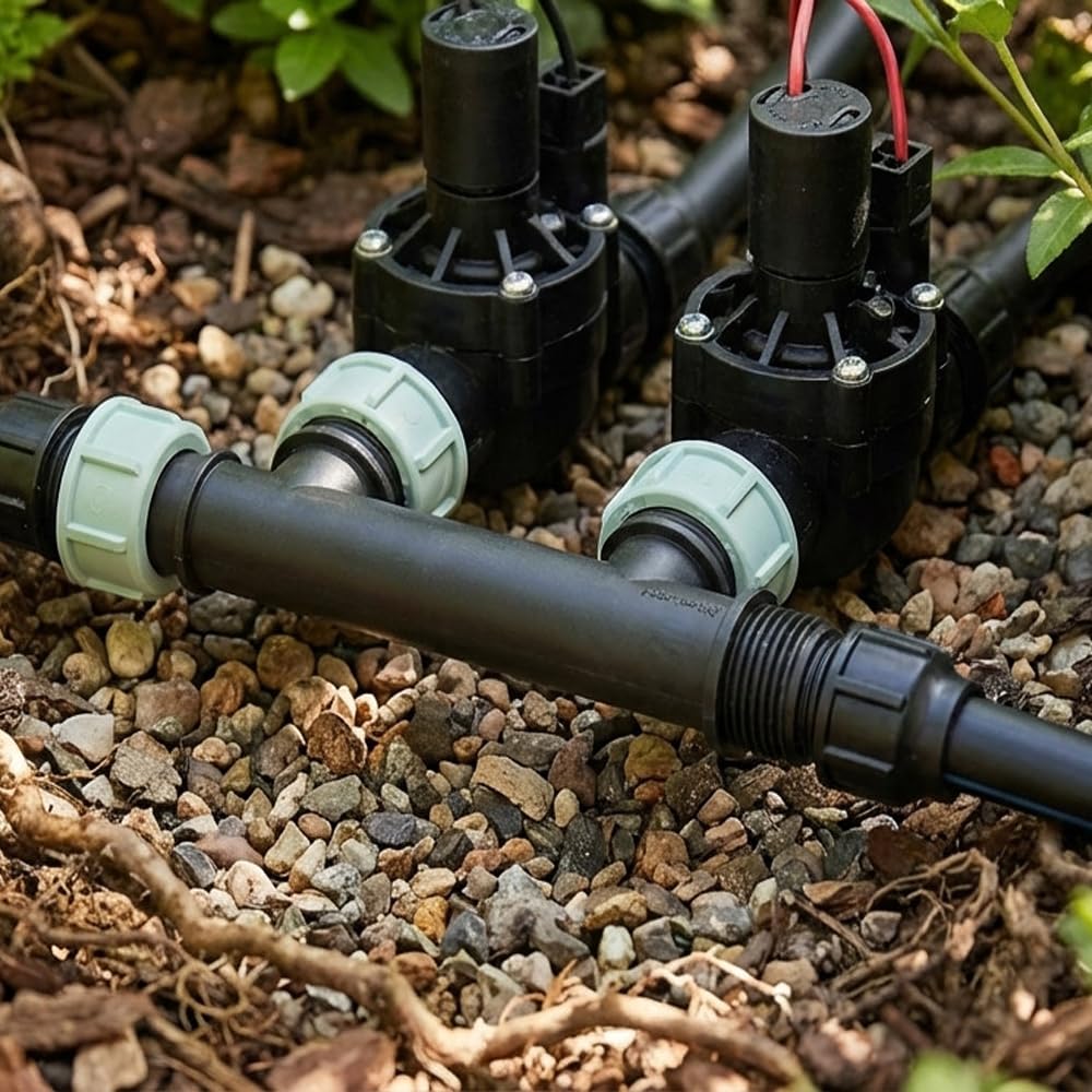 Suinga Te Collecteur d'arrosage 1" pour 3 ou 4 électrovannes de Jardin | Clarinete d'irrigation 3 Sorties M-F-F-F 1'' | Collecteur d'irrigation