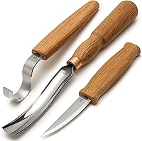 BeaverCraft S14 Spoon Carving Kit - Wood Whittling Knives Set with Hook Knife, Gouge & Sloyd Knife for Beginners & Pros