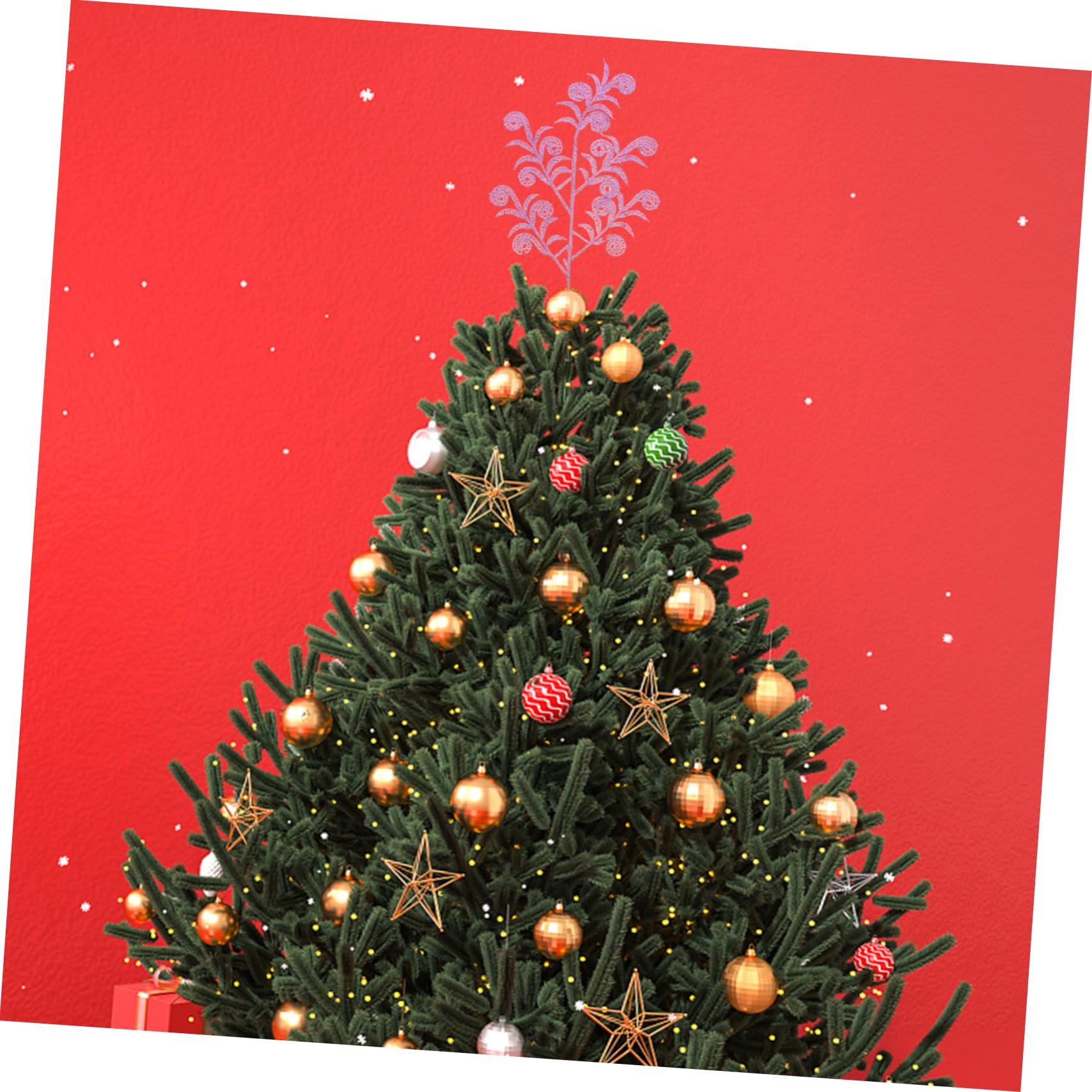 iplusmile 14pezzi Foglie di Natale Artificiali Fai da Te Stecchini di Foglie per Ghirlande Decorazioni per Matrimoni e Feste