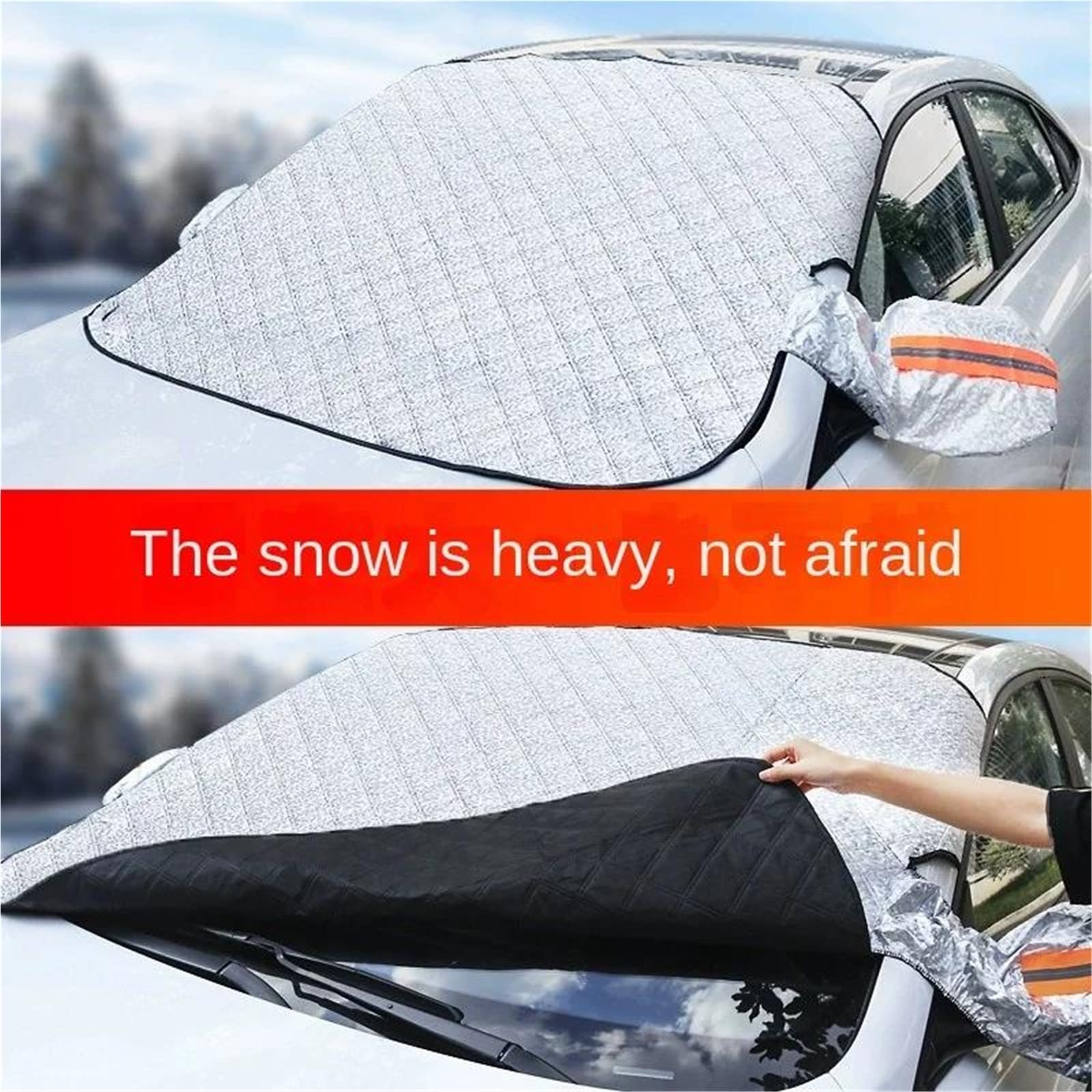 Copertura Parabrezza per Neve E Ghiaccio Copertura Parasole Parabrezza per Auto Protezione Parasole per Neve Parabrezza Anteriore Magnetico
