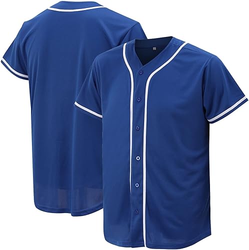 Camiseta de béisbol para hombres y mujeres, camisas de béisbol para camisa con botones personalizados, uniformes deportivos hipster hip hop
