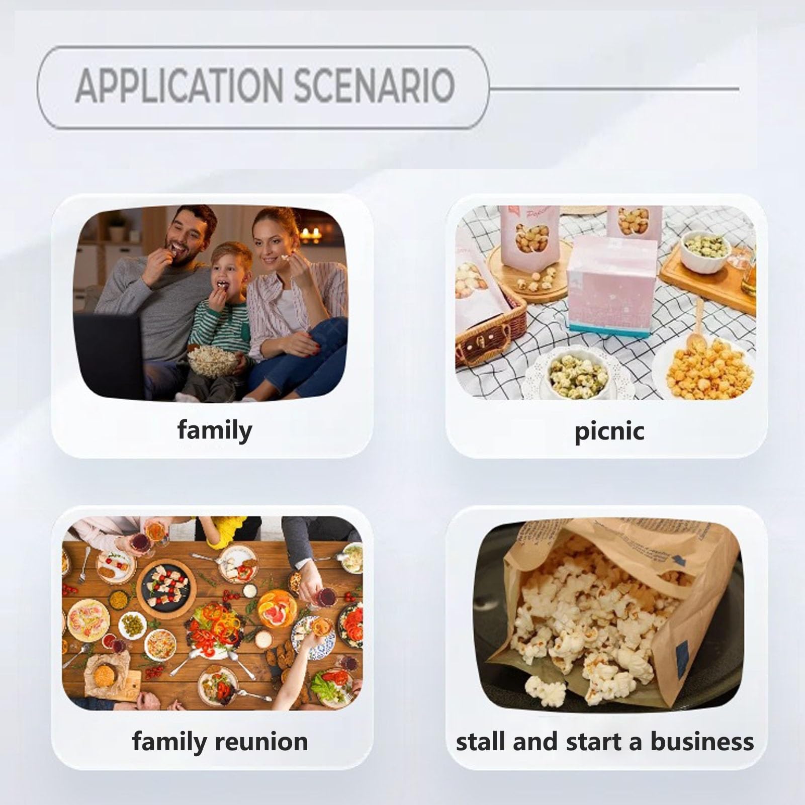 Popcorn Elettrico per Mescolare Macchina Veloce del Popcorn dell'Aria Calda Tecnologia Quick-Heat Popcorn Sano Senza Olio per Servire Ciotola E Comodo Deposito di Nidificazione(Blue)
