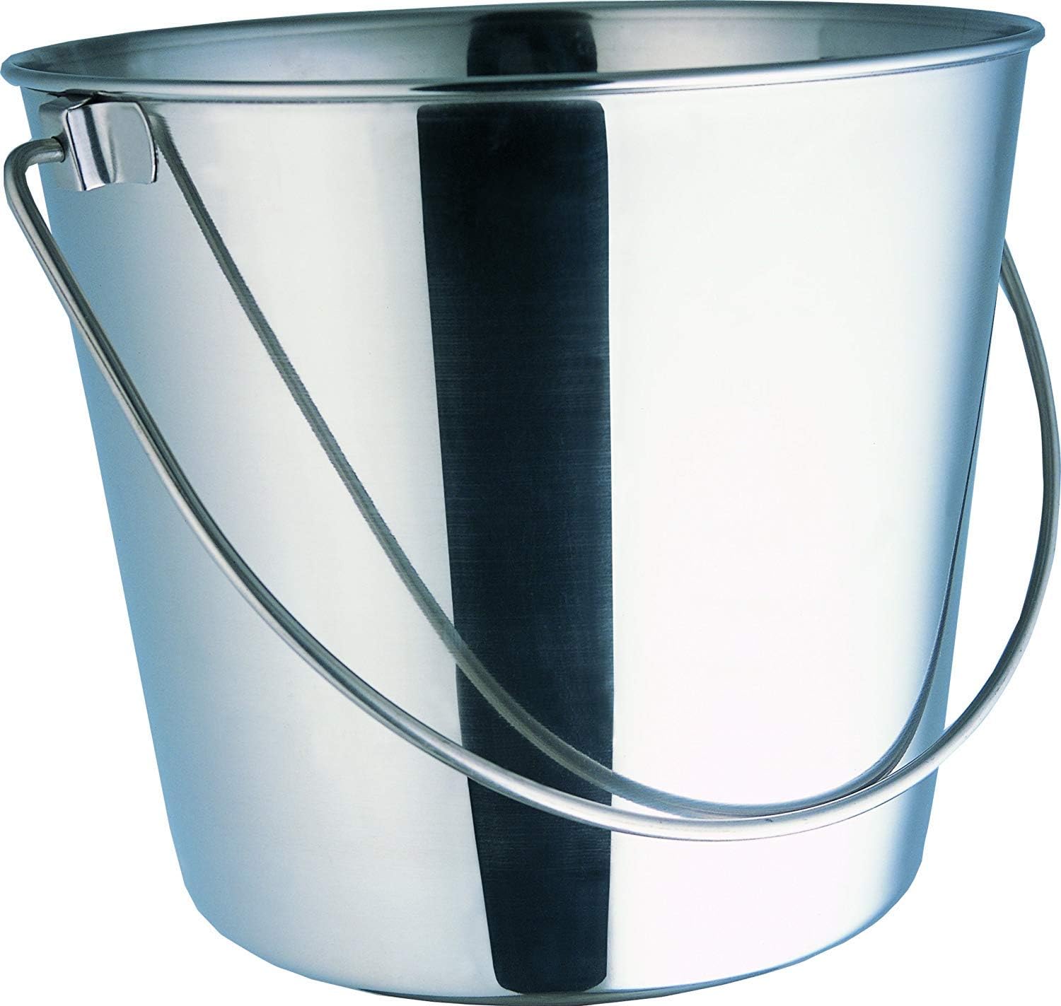 Pet Supplies : Indipets Stainless Steel Bucket for Pets (4-Quart) – w ...