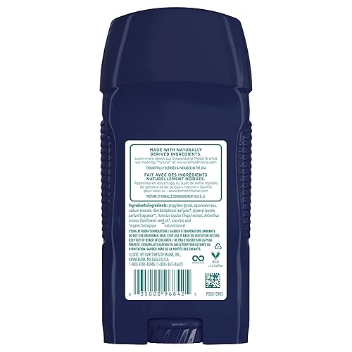 Miniatura 2 de Tom's of Maine Desodorante natural de larga duración sin aluminio para hombres, primavera de montaña, 2.8 onzas (el embalaje puede variar)
