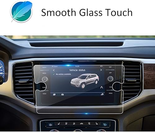 Miniatura 2 de Liphontcta - Protector de pantalla de vidrio templado compatible con Volkswagen Atlas 2018-2023, Flyingchan, dureza 9H, antiarañazos, alta