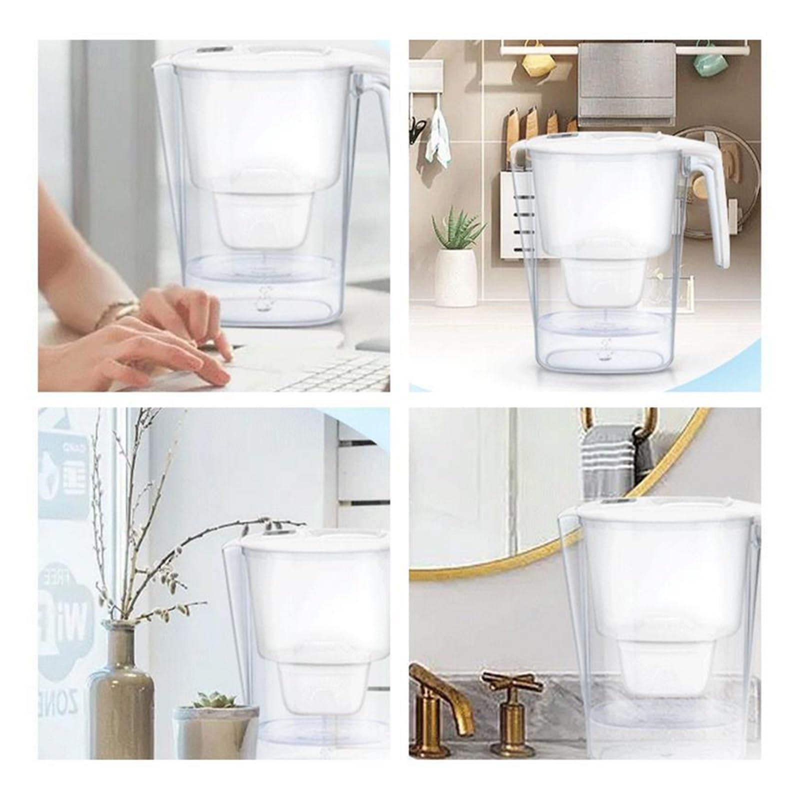 Serbatoio Filtro Acqua Potabile Brocca for Filtro dell'Acqua Dispenser for Filtro for l'acqua Controsoffitto con indicatore di Cambio Filtro Bollitore for Acqua Domestico a riempimento rapido