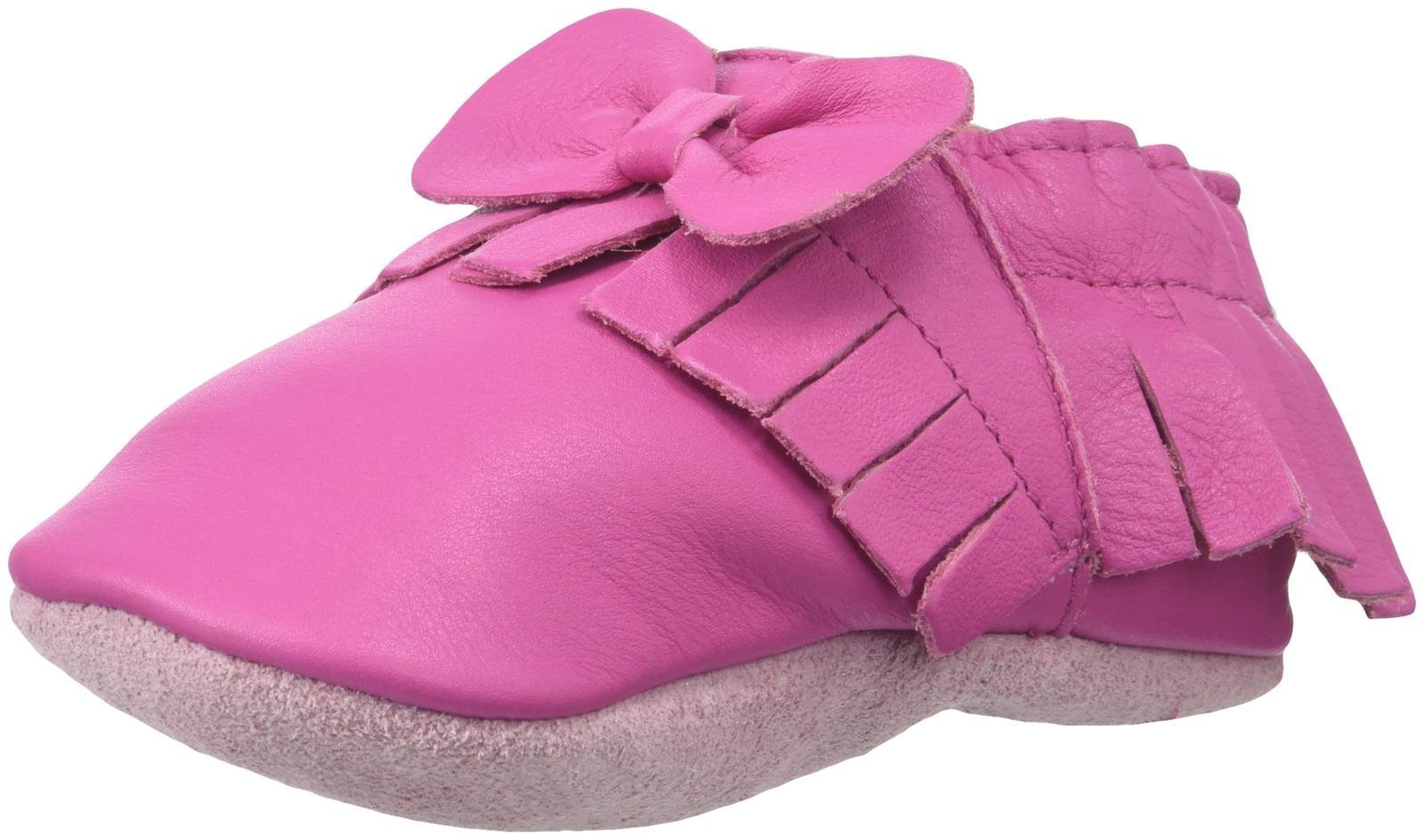 ShooShoos Girls Pink Diamond - K Soft Sole Baby Shoe(Infant/Toddler), Hot Pink, Small (1-2 M US Infant)