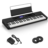 Casio Electronic Keyboard Casiotone CT-S400 (Black) 61 Keys Standard Keyboard with Touch Response | ブラック,国内正規品,AiX音源,タッチレスポンス