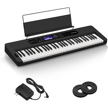 Casio Electronic Keyboard Casiotone CT-S400 (Black) 61 Keys Standard Keyboard with Touch Response | ブラック,国内正規品,AiX音源,タッチレスポンス