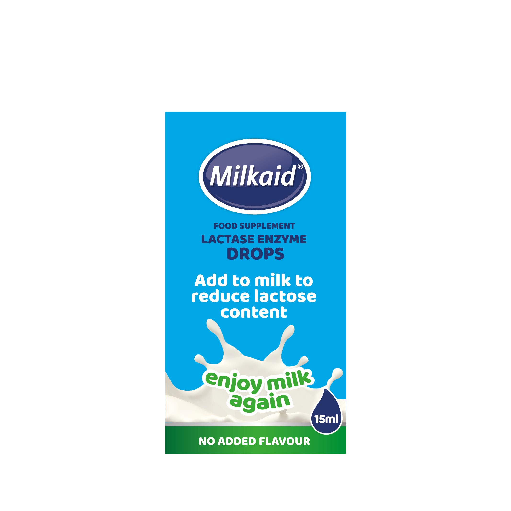Milkaid Lactase Enzyme Drops for Lactose Intolerance Relief Prevents