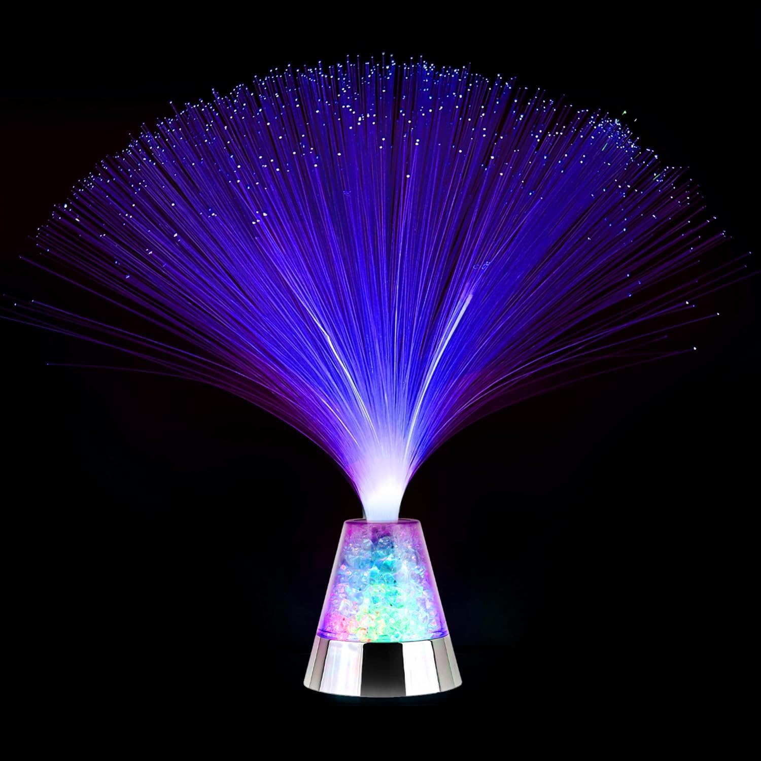 The Glowhouse Fibre Optic Ice Crystal Lamp - 13.5" Brand Premium (Colour Changing) - Batteries Included