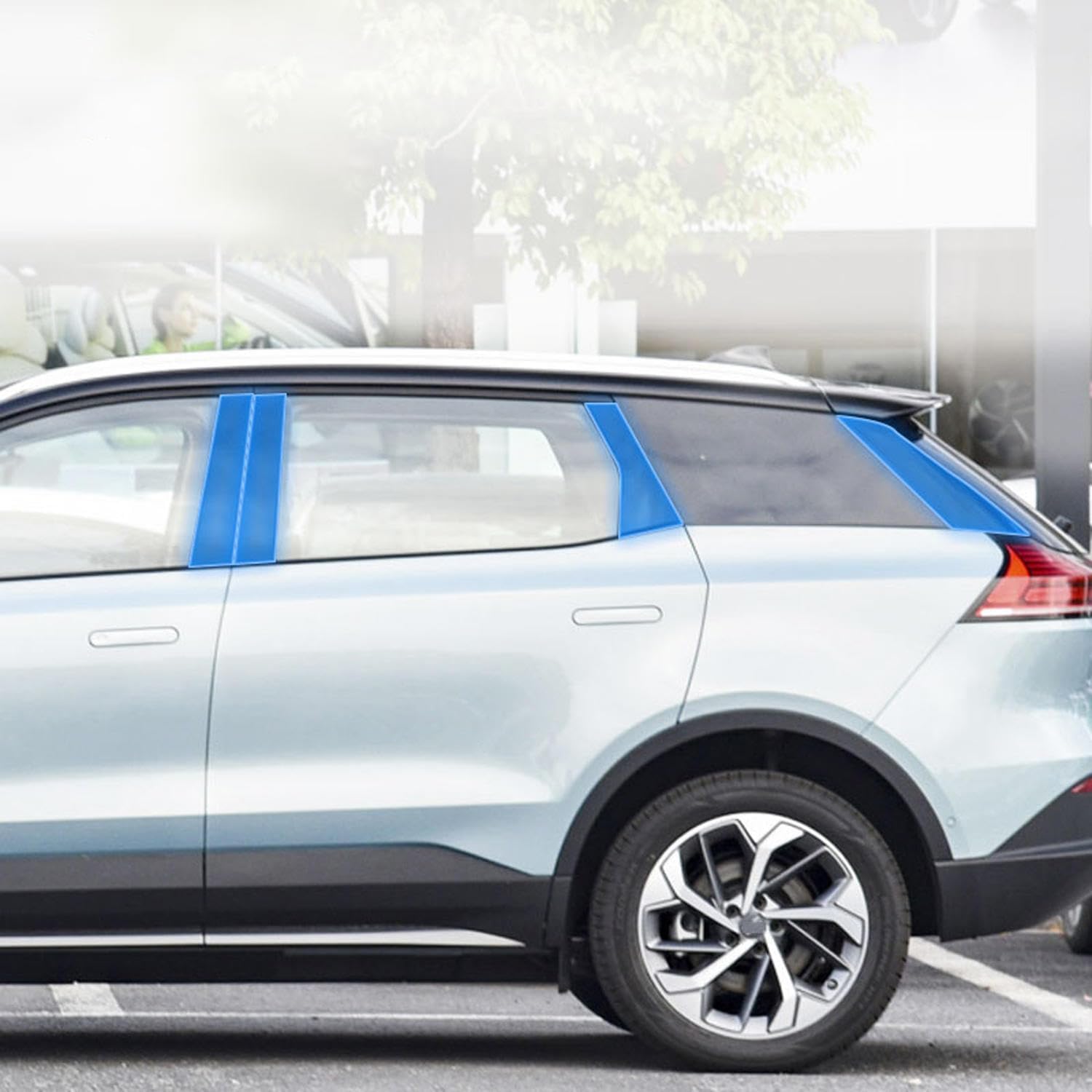 LAVIYE Car Exterior Car Window Pillar Anti-Scratch TPU Protective Film Anti-Scratch Repair Film Accessories PPF,for Aiways U5 2021-2023