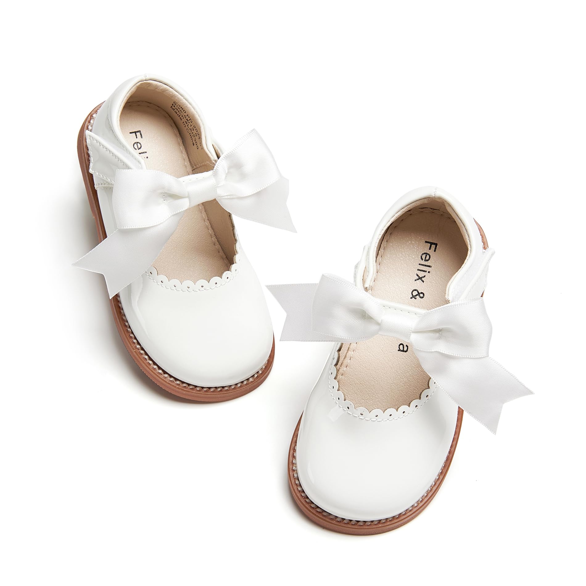 Felix & Flora Toddler Little Girl Mary Jane Dress Shoes - Ballet Flats for Girl Party School Shoes