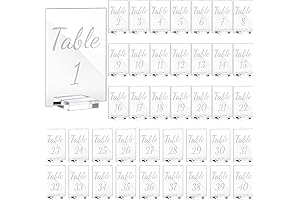 Elegant 40 Pack Table Numbers 1-40