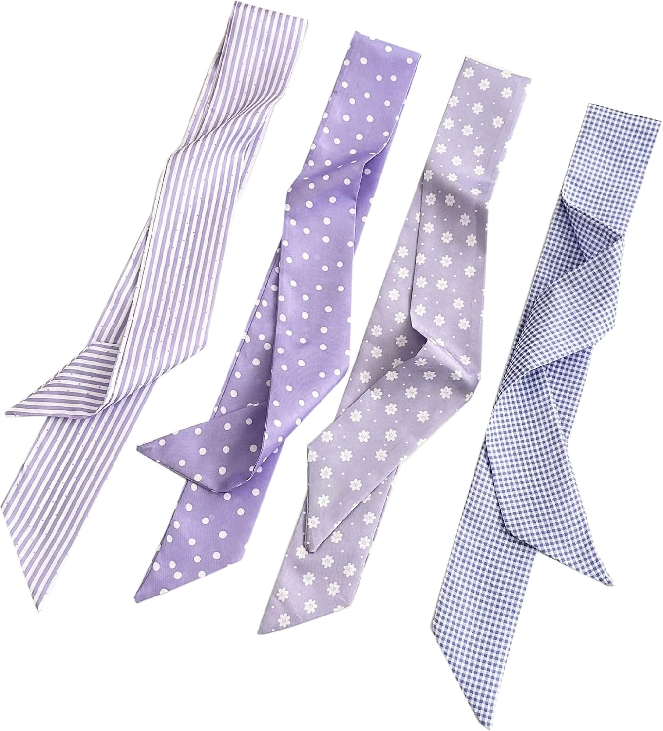 4 Pack Purse Scarf Handbags For Women,Boho Scarrves for Bag Hair Accessories Handle Fashion Lightweight
