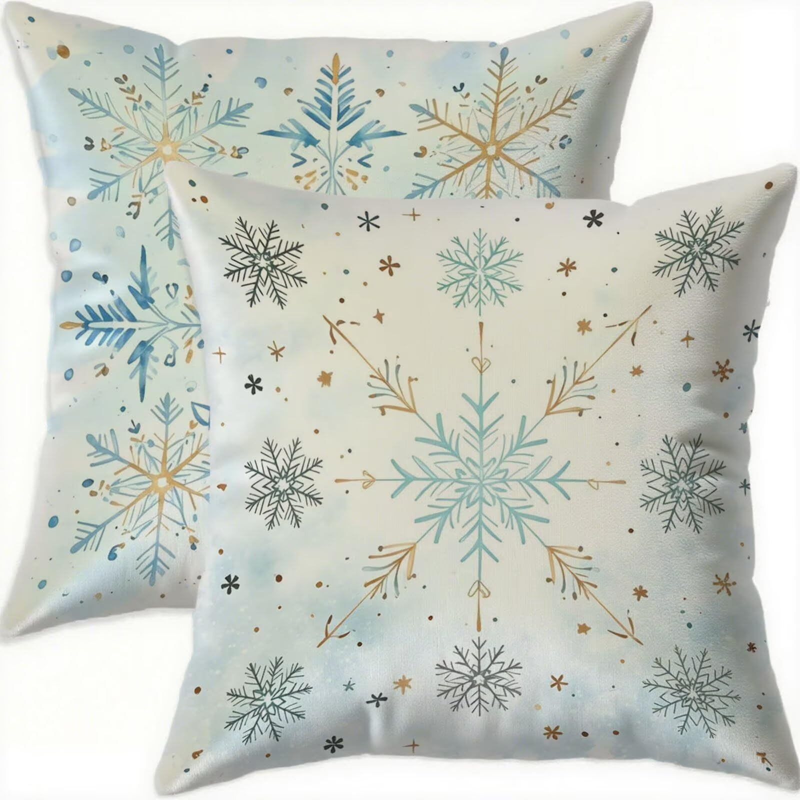Velours taies d'oreillers bleu 70x70 cm imperméable au toucher soyeux