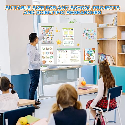 Miniatura 6 de WinTS 6 paquetes de 36 x 48 pulgadas, triple pliegue, tablero de pósteres trifold blanco, tablero de presentación corrugado, tablero de póster