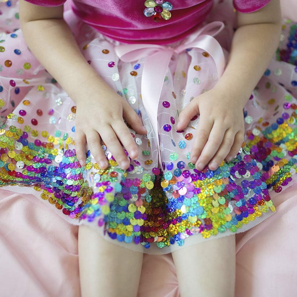 Great Pretenders 44205, Party Fun Sequin Skirt, US Size 4-6 Pink