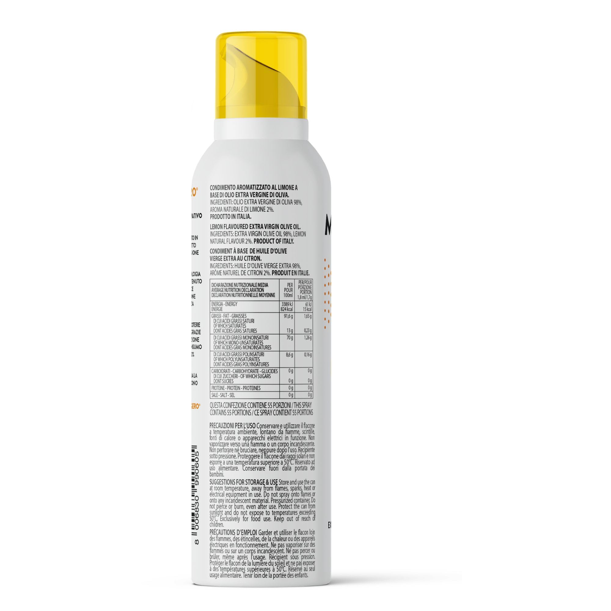Limone Spray in Olio Extra Vergine di Oliva 100ml - Olio Spray italiano – Sprayleggero – 100% Naturale,100% Leggero, 100% Facile - Con lo spray risparmi fino al 90% di prodotto - 3