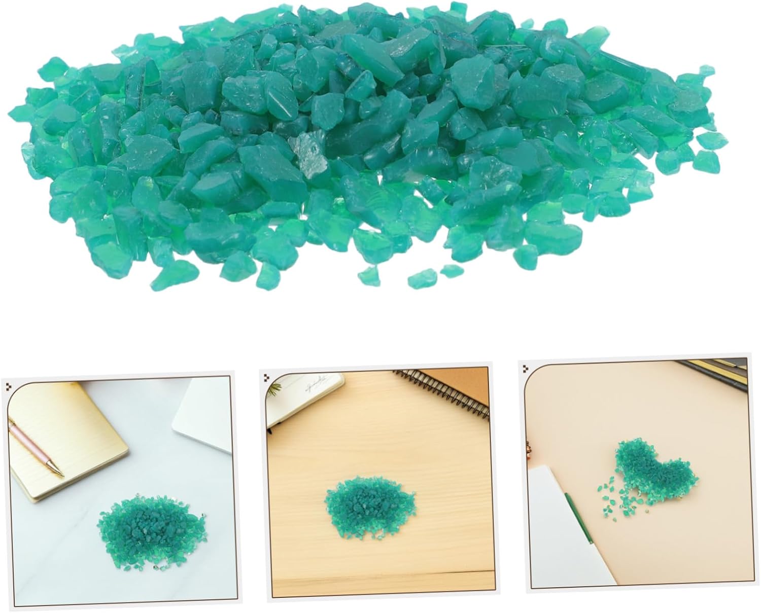 Green Kiln Fusing Glass Scraps for DIY Jewelry, 50g Bag
