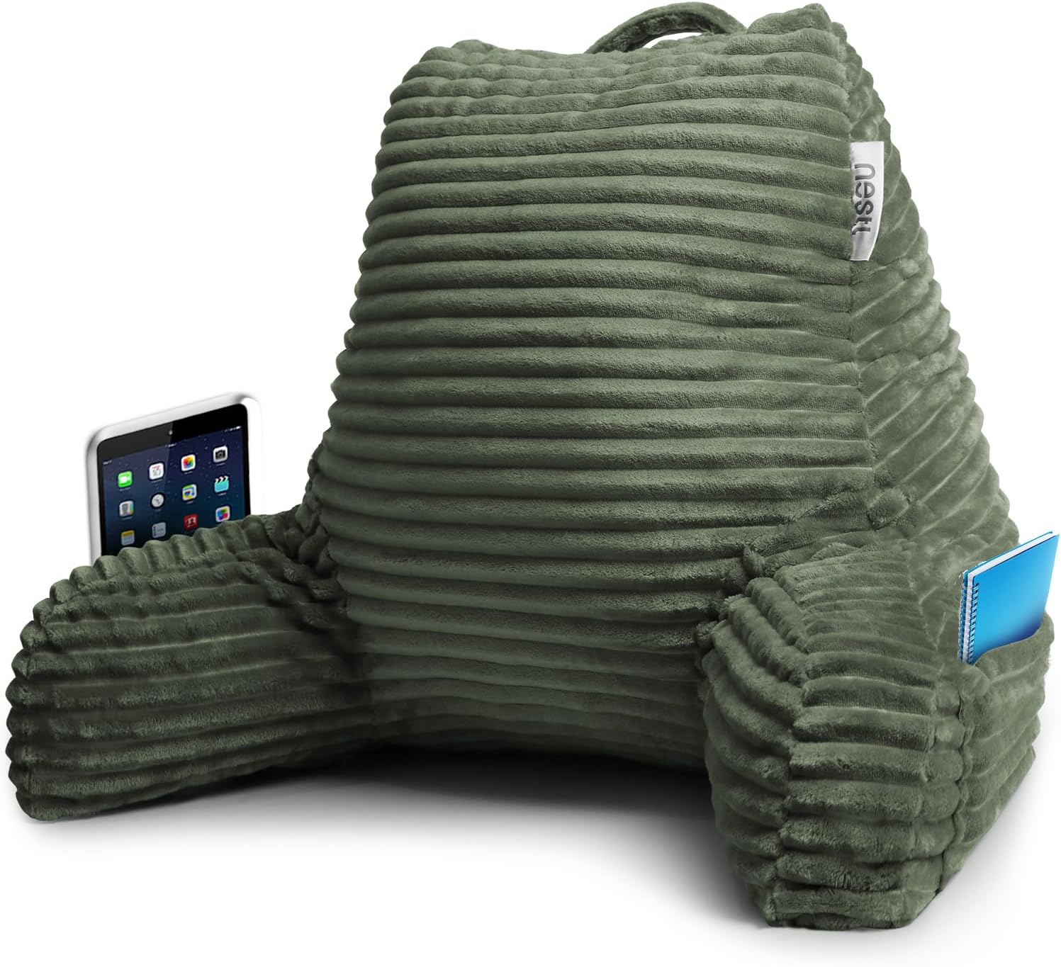 Nestl Reading Pillow for Bed Adult – Back Pillow for Sitting in Bed, Sage Green