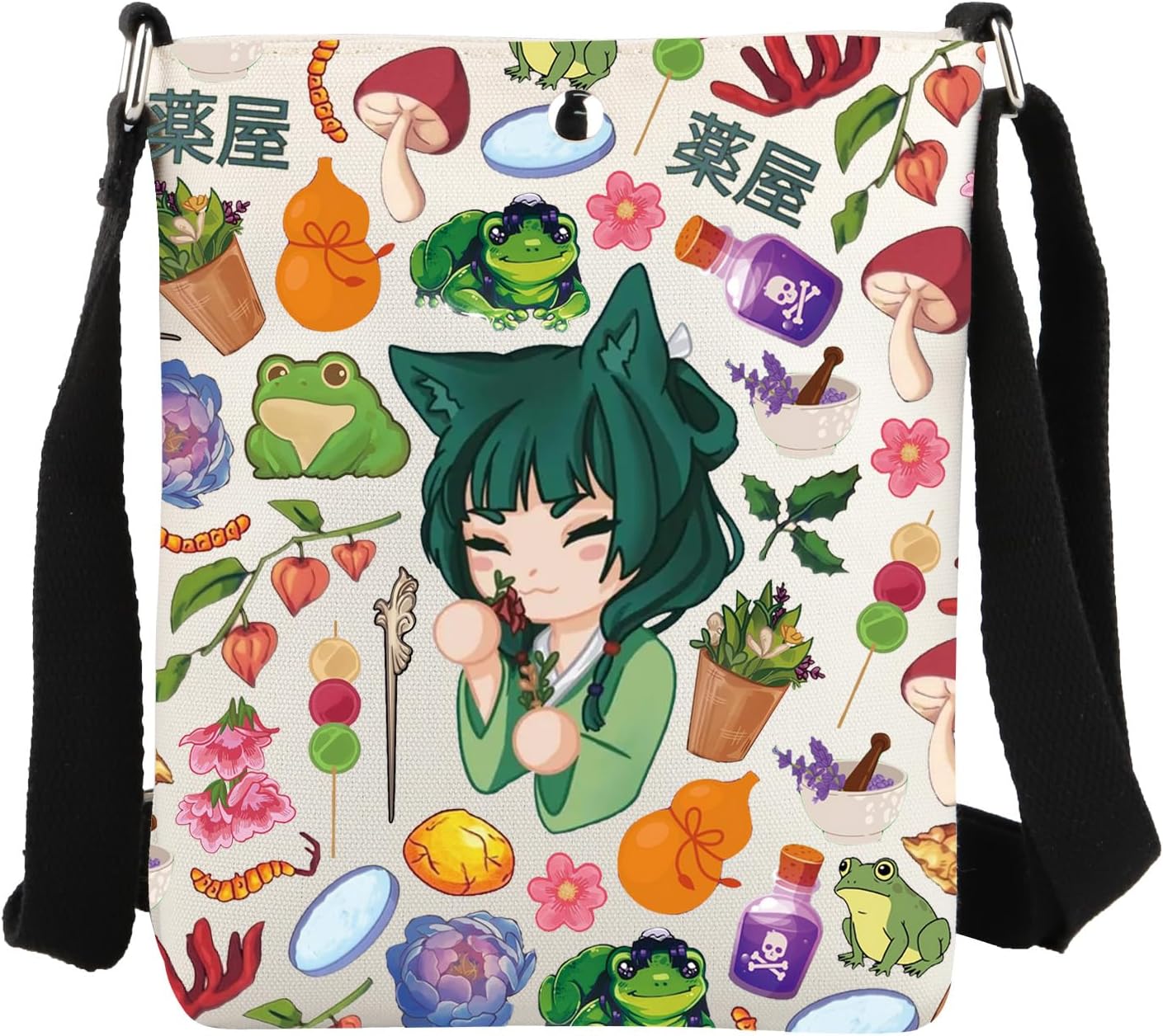 JYTAPP Medicine Apothecary Anime Crossbody Bag Poison Princess Fans Gifts Animated Movie Messenger Bag for Manga Anime Fans