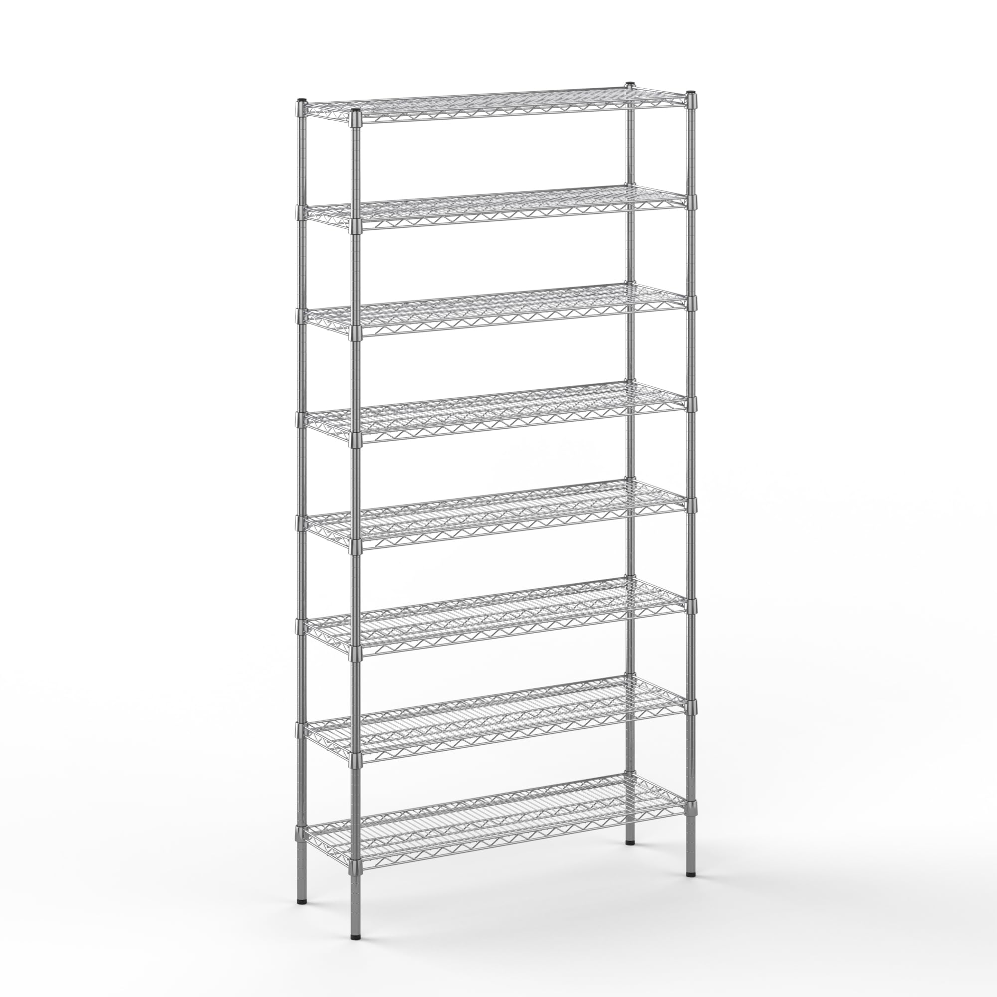 14" Deep x 42" Wide x 86" Height Wire Shelving Kit | 8-Tier | NSF Commercial Storage Rack Unit