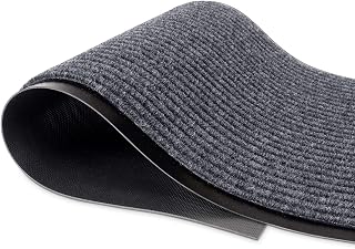 MaxMat 3x5 ft Extra Large Commercial Floor Mat - Heavy Duty Rubber Border, Waterproof Mud Trapper, Slip-Resistant, Made in USA (Charcoal Grey)