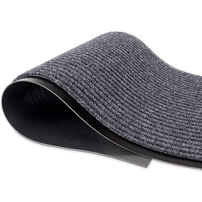 MaxMat® Extra Large Commercial Floor Mat, 3 x 5 Feet Rubber Border Heavy Duty Made in USA Door Mat, Waterproof, Low-Profile, Easy to Clean, Rubber Entry Mudroom Rug (Charcoal Grey)