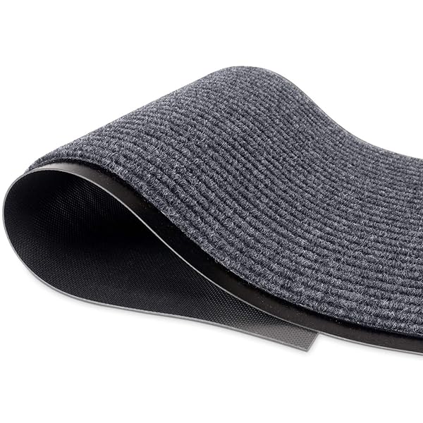 MaxMat® Extra Large Commercial Floor Mat, 3 x 5 Feet Rubber Border Heavy Duty Made in USA Door Mat, Waterproof, Low-Profile, Easy to Clean, Rubber Entry Mudroom Rug (Charcoal Grey)