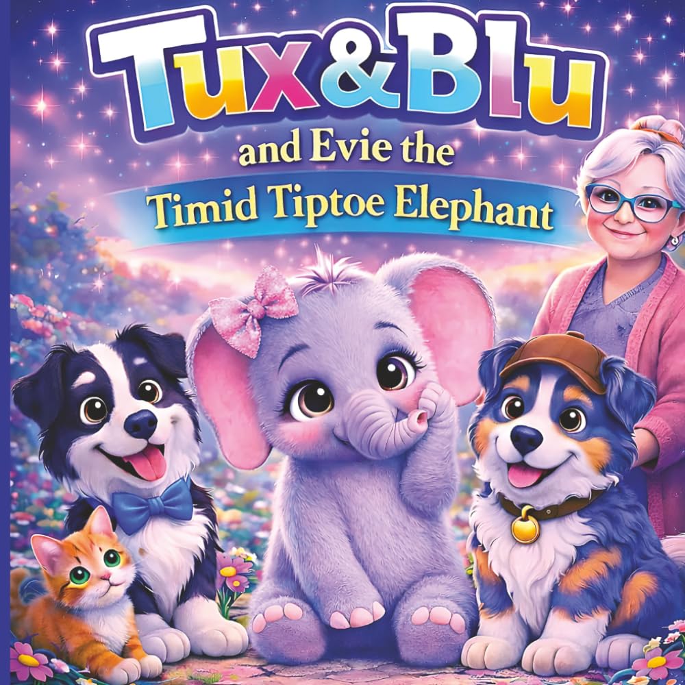 Tux & Blu and Evie the Tiptoe Elephant: Book 7 - A Cozy Picture Book About Big Feelings, Friendship, and Comfort for Ages 3–5 (Tux & Blu: The Calm Magic Picture Book Series)