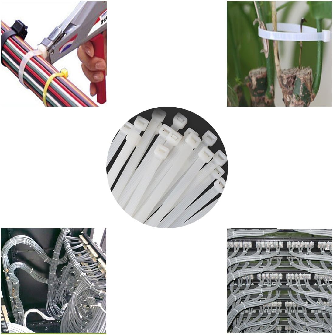Pasow 25pcs Nylon Zip Ties Plastic Cable Ties Self-Locking Heavy Duty wrap ties Durable Strong Cable Ties (18 Inch, White)
