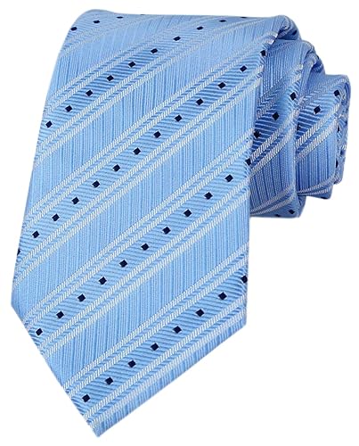 Kihatwin Men's Gingham Check Stripe Ties Pattern Business Formal Designer