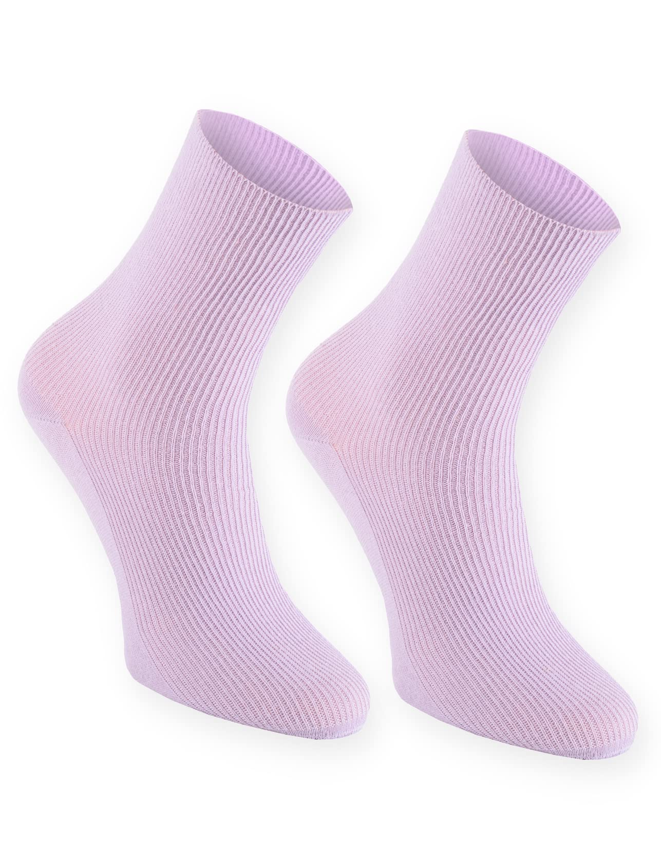 Rainbow Socks Women's 1Xpurple - 1 Pair Of Diabetic Elastic Cotton Socks For Swollen Feet, Purple Xs
