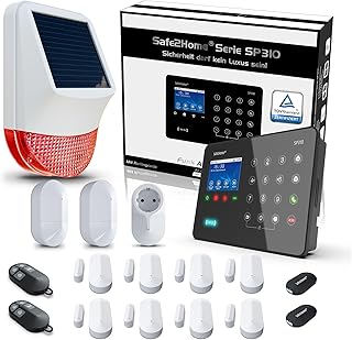 Safe2Home® SP310 Funk Alarmanlage Komplett Set - TÜV-Rheinland zeritifizierte Basis – App Steuerung per LTE SMS WLAN Alarmsystem 868Mhz - Smart-Home kompatibel für Haus und Gewerbe