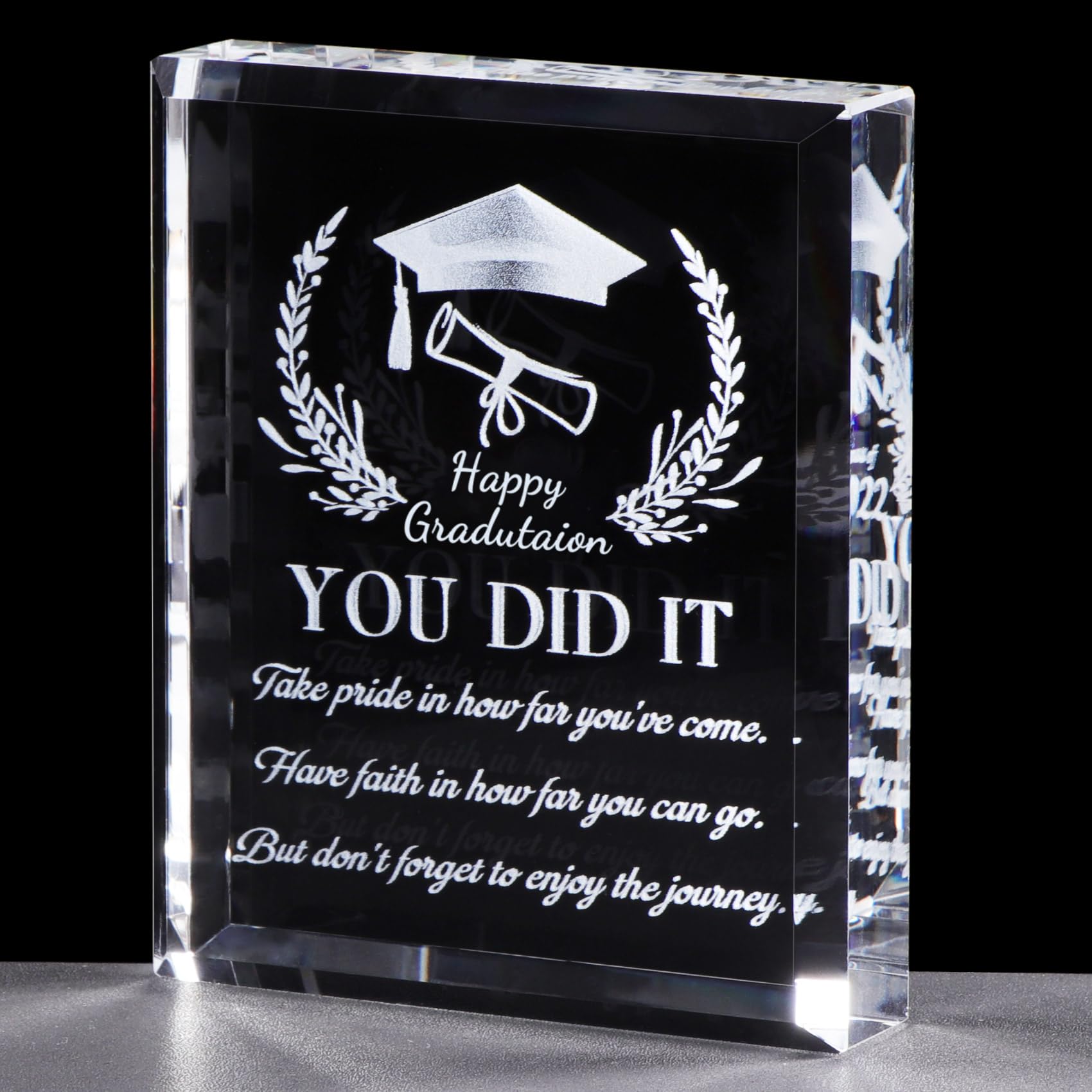 YWHL Laser Engraved Crystal Keepsake