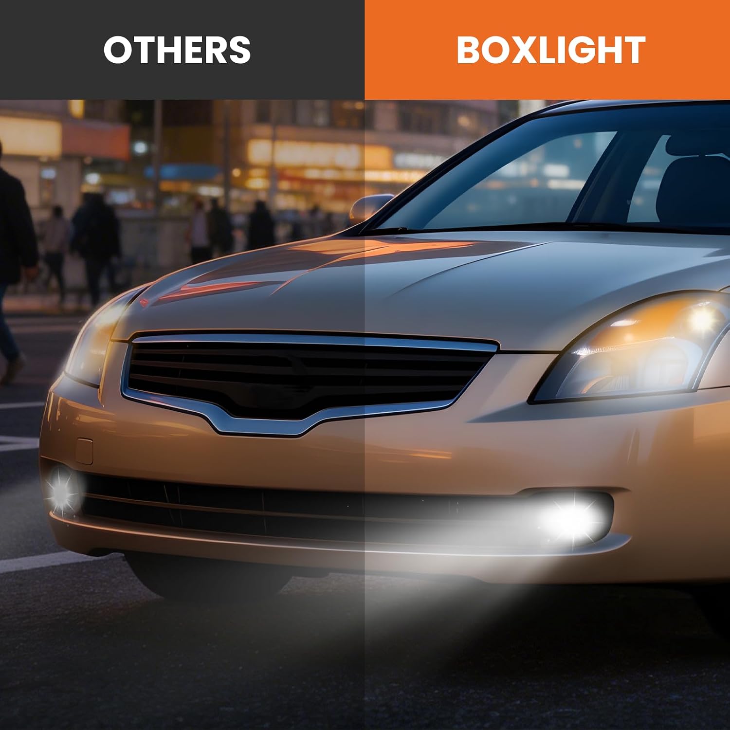 LED Fog Lights Compatible With 2007 2008 2009 Altima Front Bumper Lamps Assembly Clear Lens Left Driver and Right Passenger Side