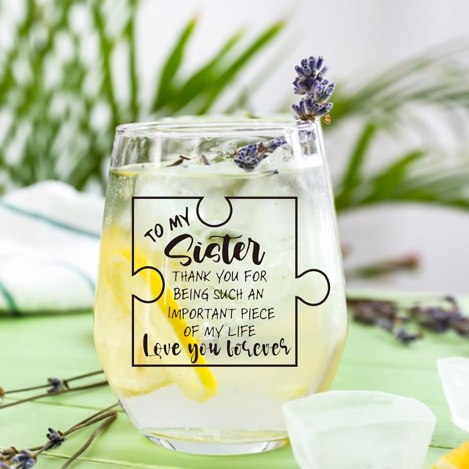 Sister Gift from Sisters,Christams,Birthday Gifts for Friend,Unique Puzzle Piece Sister Wine Glass,Such An Important Piece of My Life - Image 7